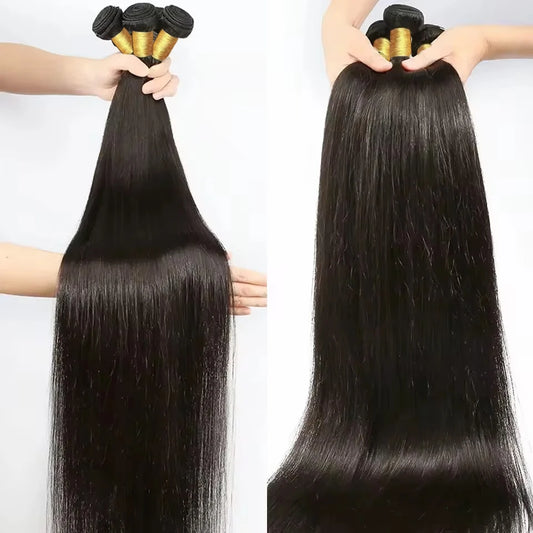 40 30 Inch Bone Straight Bundles Human Hair Raw Vietnamese  Human Hair Bundle 100% Human Hair Weaving Bundle Deals For Extension